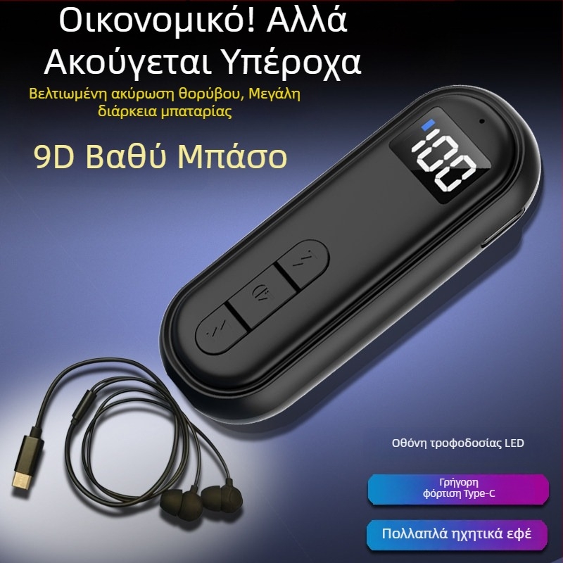 Κλιπ-όν Bluetooth ακουστικό δέκτης με αγωγή οστών, ήχος υψηλής ποιότητας, μείωση θορύβου, κλήσεις HD και ακρόαση μουσικής