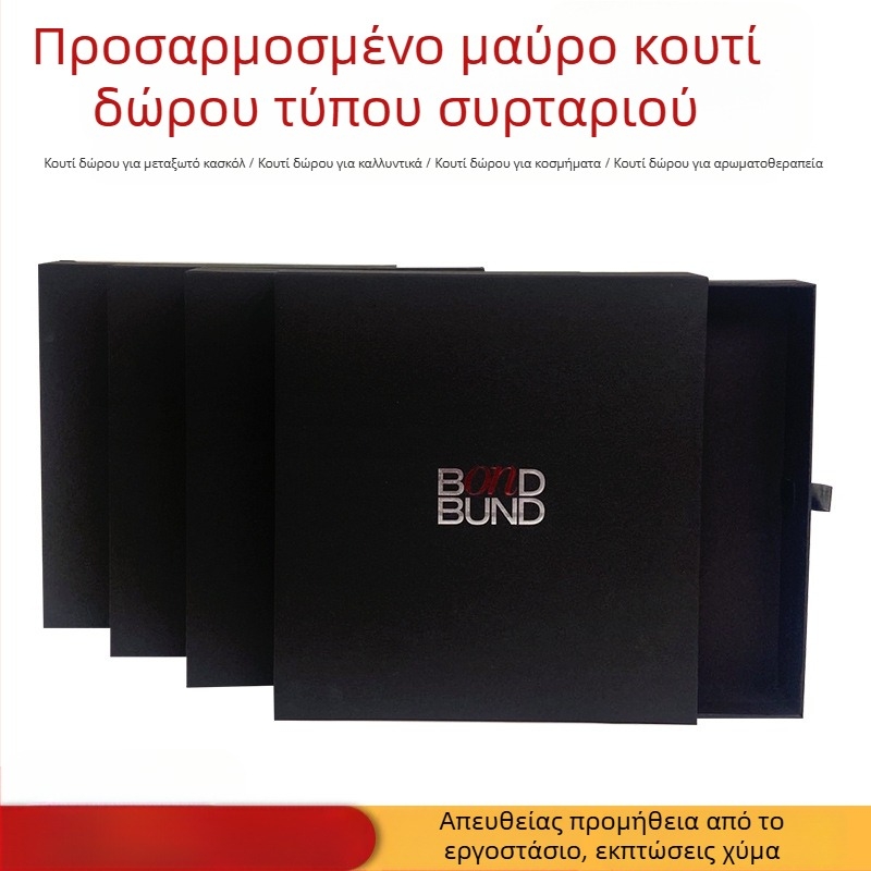 Προσαρμοσμένο συρταρωτό κουτί συσκευασίας για καλλυντικά και αξεσουάρ αρωμάτων, Kraft χαρτόνι με λογότυπο κατά παραγγελία, μικρή παρτίδα