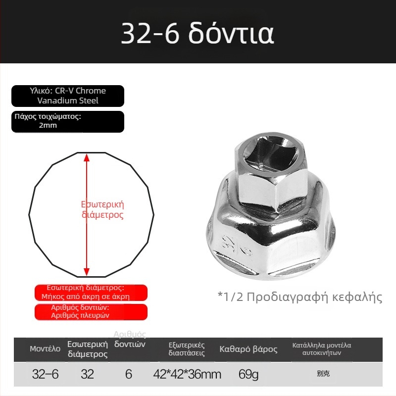 Ατσάλινο κλειδί για καπάκι φίλτρου λαδιού για φιλτρά τύπου μπολ – εργαλείο 903 για αποσυναρμολόγηση και συναρμολόγηση