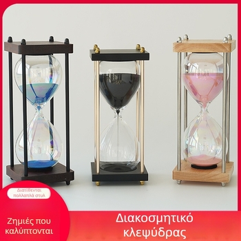 Ρετρό χρονομετρητής κλεψύδρα για γραφείο, 30 λεπτών γυάλινο διακοσμητικό, μινιμαλιστικός υψηλής ποιότητας σχεδιασμός