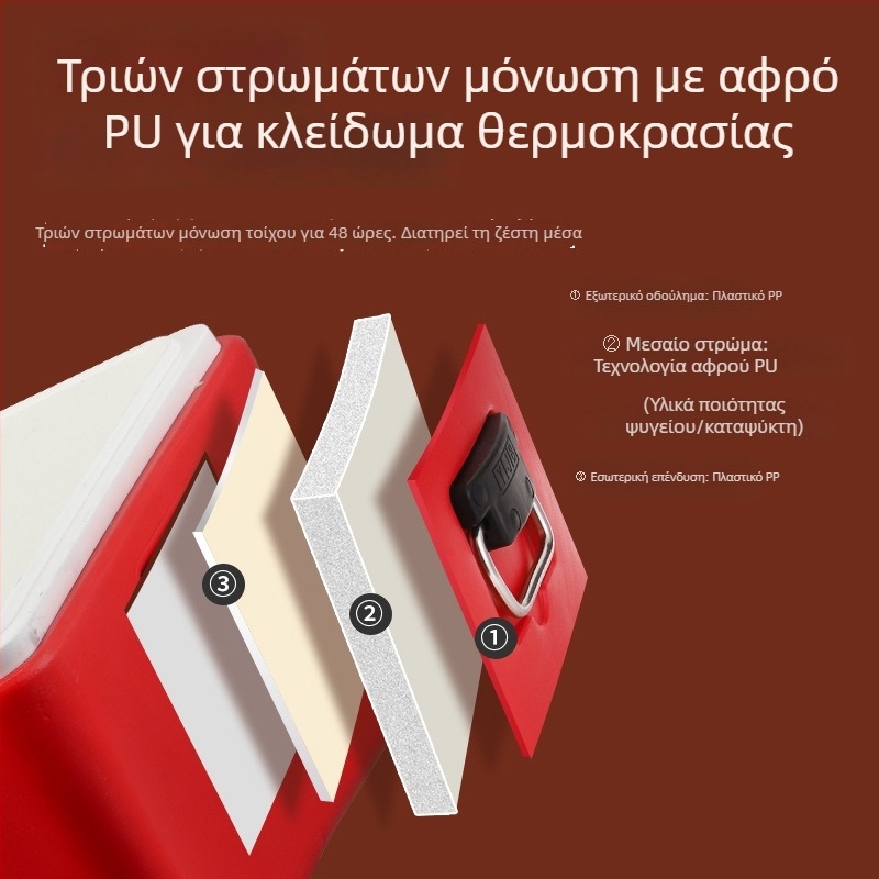 40L Ανοξείδωτο θερμομονωτικό κουτί φαγητού για πάγκους και take-away