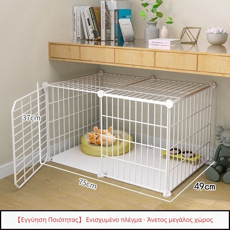 Κλουβί γάτας με τουαλέτα, DIY βίλα-στυλ εσωτερικό καταφύγιο γάτας με τρία επίπεδα