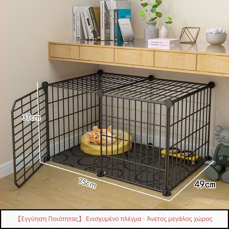 Κλουβί γάτας με τουαλέτα, DIY βίλα-στυλ εσωτερικό καταφύγιο γάτας με τρία επίπεδα