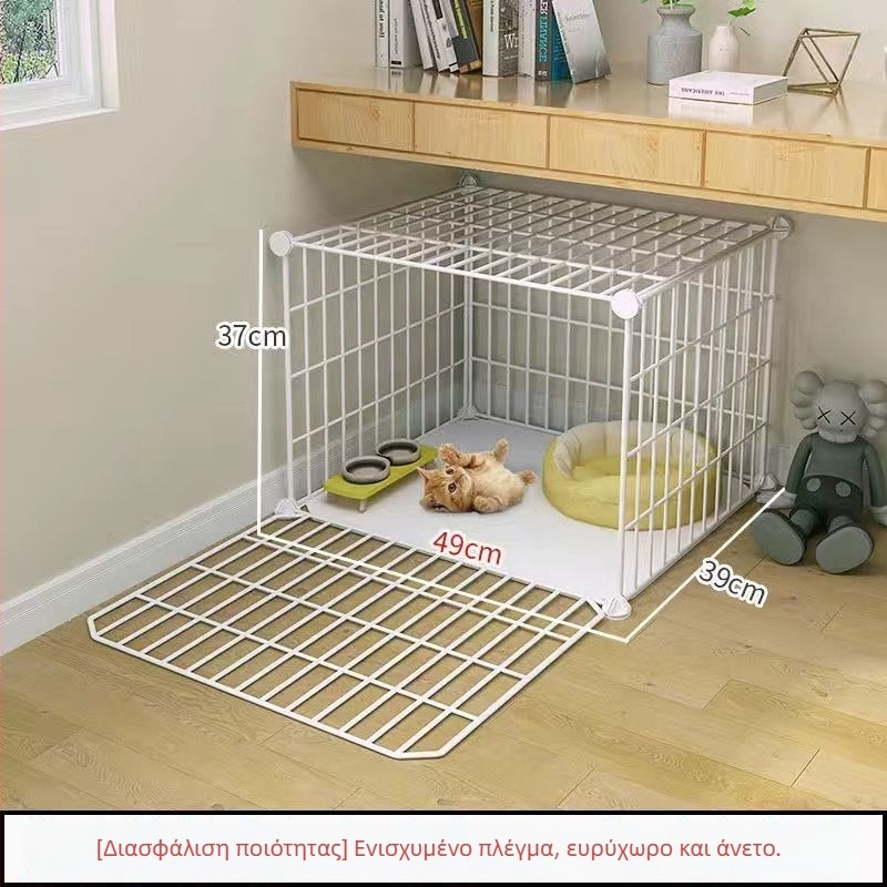 Κλουβί γάτας με τουαλέτα, DIY βίλα-στυλ εσωτερικό καταφύγιο γάτας με τρία επίπεδα