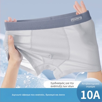 Ya Lu εφηβικά εσώρουχα από Ice Silk για αγόρια σε περίοδο ανάπτυξης, μαθητές γυμνασίου, καλοκαίρι, μεγάλος μέγεθος, αντιβακτηριακή περιοχή καβάλου