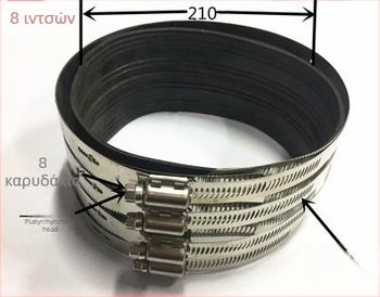 Κράτημα σωλήνα από ανοξείδωτο ατσάλι DN50/75/100/150 – εξαρτήματα