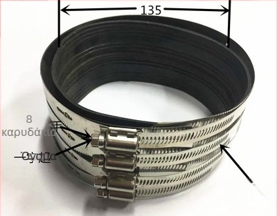 Κράτημα σωλήνα από ανοξείδωτο ατσάλι DN50/75/100/150 – εξαρτήματα