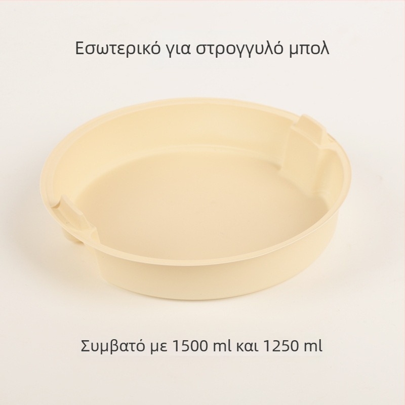 Μονή χρήση μπολ φαγητού από βιοδιασπώμενο άμυλο καλαμποκιού, με καπάκι, κυκλικό με καρό σχέδιο, παχύτερο για γεύματα take-away.