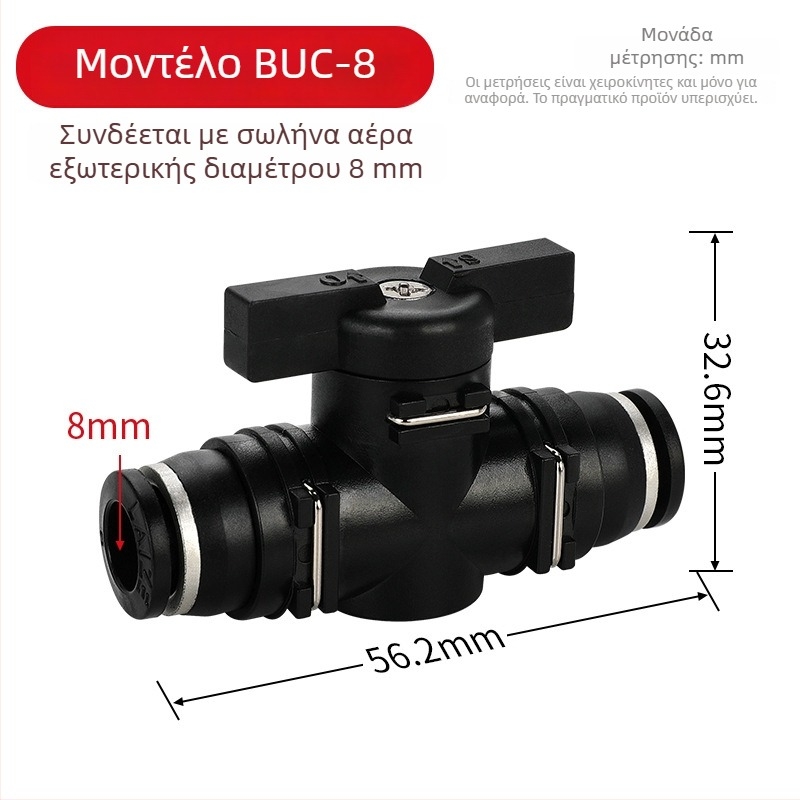 BUC-4 681012 Πνευματική βαλβίδα γρήγορης σύνδεσης με HVFF χειροκίνητος έλεγχος