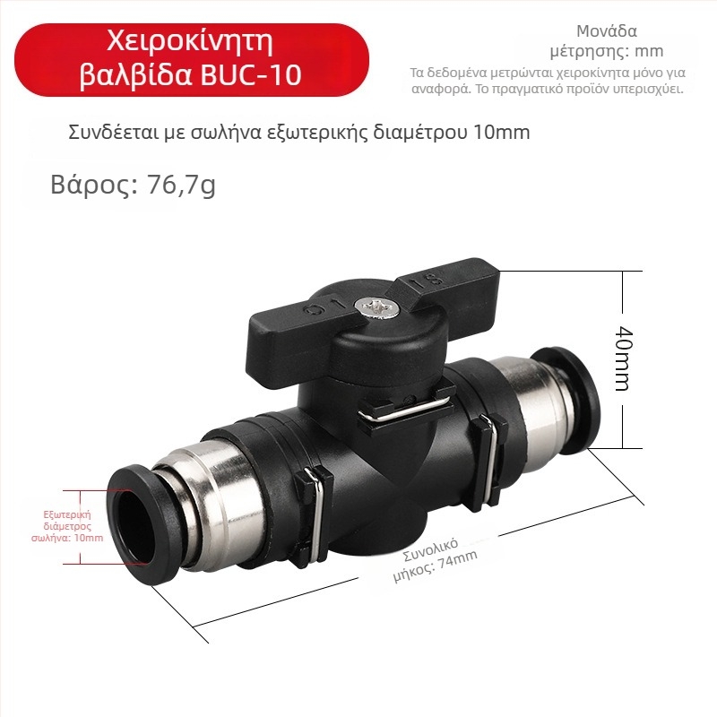 BUC-4 681012 Πνευματική βαλβίδα γρήγορης σύνδεσης με HVFF χειροκίνητος έλεγχος