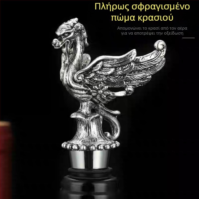 Πώμα κρασιού με κεφαλή ελαφιού, κράμα ψευδάργύρου, οικιακό αξεσουάρ κρασιού