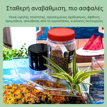 Γωνιακό ράφι αποθήκευσης ενυδρείου, χωρίς οπές, οργανωτής τροφής ψαριών, κορυφαίο διακοσμητικό στήριγμα με δίσκο υδροπονικών φυτών