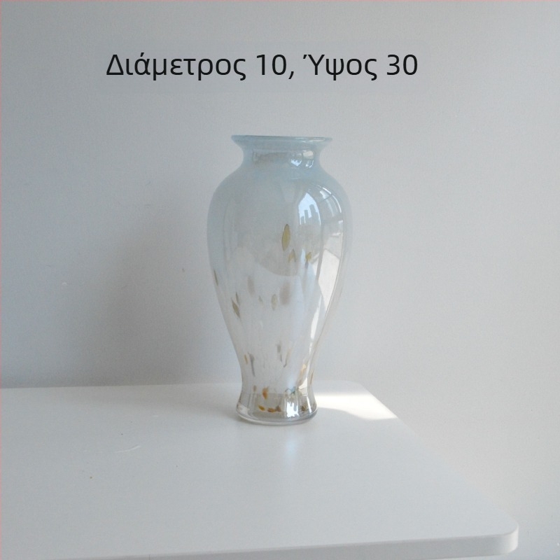 Γυάλινο βάζο με μινιμαλιστικό στιλ, διακοσμητικό λουλουδιών από σχεδιαστή τέχνης για σαλόνι και φουαγιέ