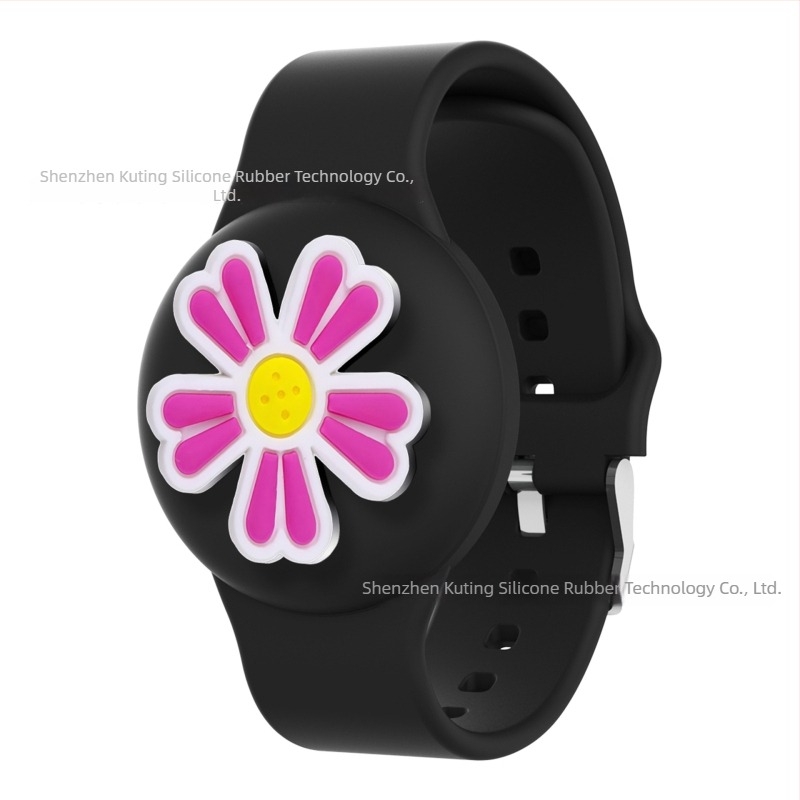 Σιλικονούχα προστατευτική θήκη για Apple Airtag με σχέδιο καρτούν-κούκλα, αδιάβροχη, ιμάντας καρπού κατά της απώλειας