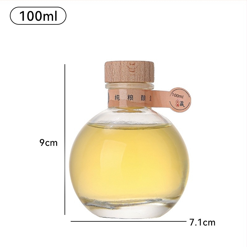 100ml γυάλινο μπουκάλι κρασί με ποικιλία καπακιών και συσκευασία – κενή φιάλη DIY