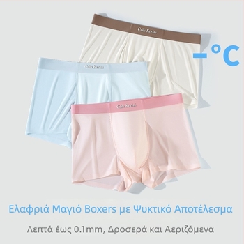 2026 Νέο σετ δώρου σε κουτί: μάσκα Ice Silk και υπερ-λεπτές ανδρικές μποξέρ με μέση μεσαίου ύψους