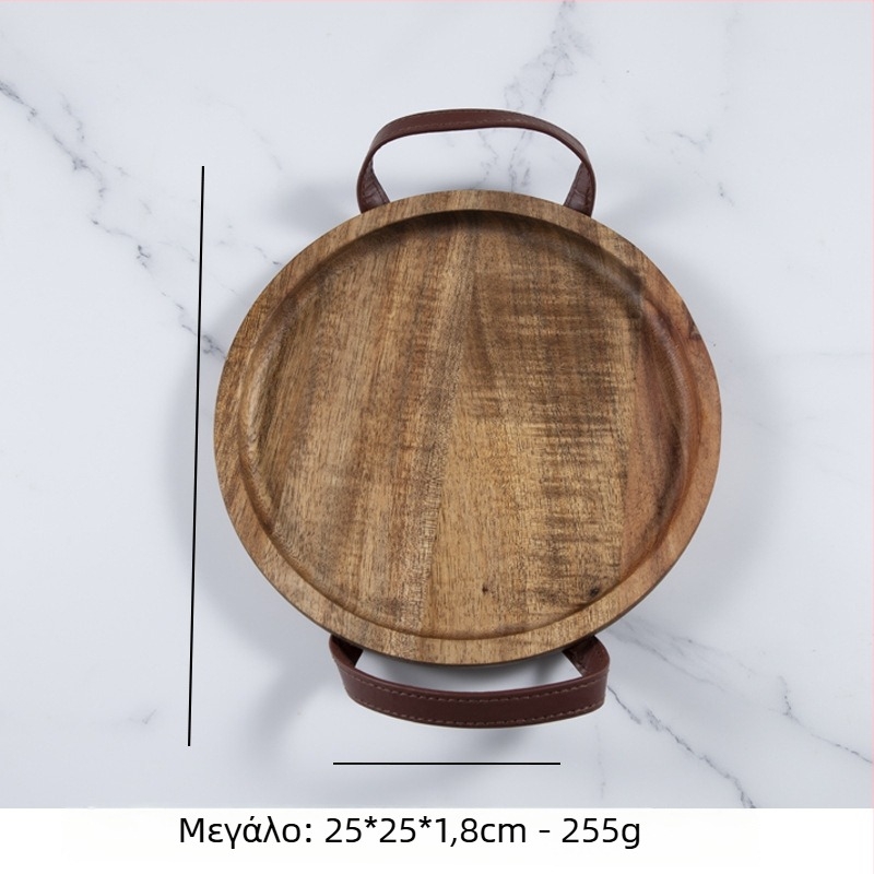 Ξύλινος ορθογώνιος δίσκος σερβιρίσματος για οικιακή χρήση, σκανδιναβικό στυλ, κατάλληλος για τσάι και φρούτα