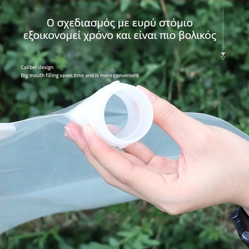 Τσάντα νερού για κάμπινγκ με στόμιο, μεγάλη χωρητικότητα, πτυσσόμενη και φορητή για εξωτερικές πεζοπορίες