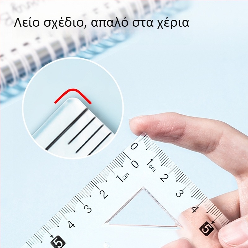 Deli 4 τεμάχιο σετ χάρακων και πυξίδων για μαθητές, περιλαμβάνει 15 cm χάρακα, τριγωνικό χάρακα και διαβήτης γωνιών