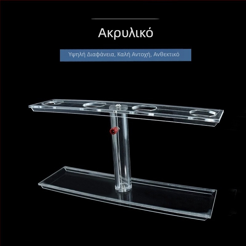 Ακρυλική τριγωνική βάση χωνιών, με 2/4/5/6 οπές, ρυθμιζόμενο ύψος, αποσπώμενο, έως 90 mm