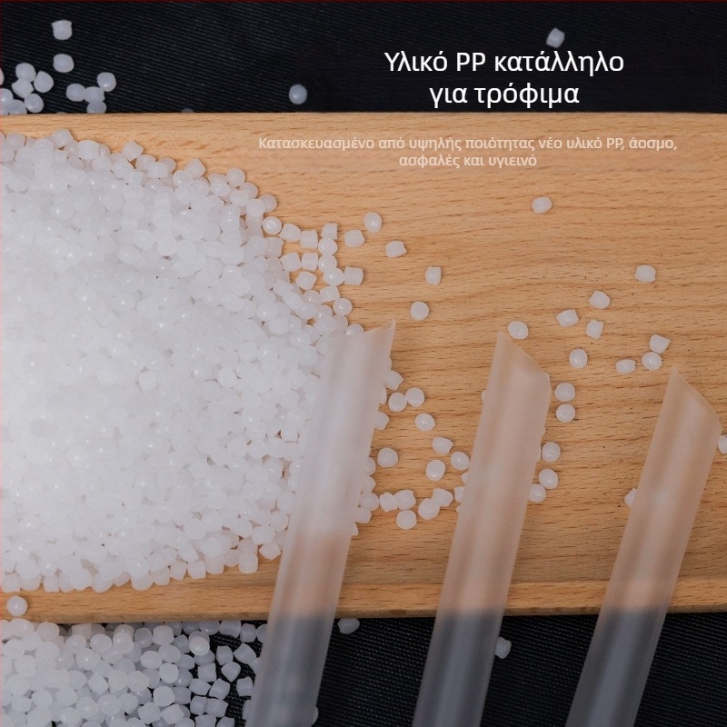 Πλαστικά καλαμάκια μίας χρήσης, ίσια σωληνάκια, 1000 τεμάχια, μυτερές άκρες, ατομικά συσκευασμένα, κατάλληλα για τσάι με γάλα, γάλα σόγιας και porridge.