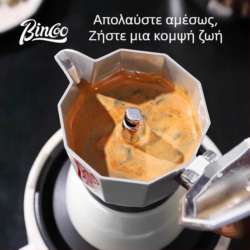 Bincoo Σετ Μόκα Ποτ για Καφέ με Χειροκίνητο Άλεση Καφέ, Μίνι Εσπρέσο Κιτ