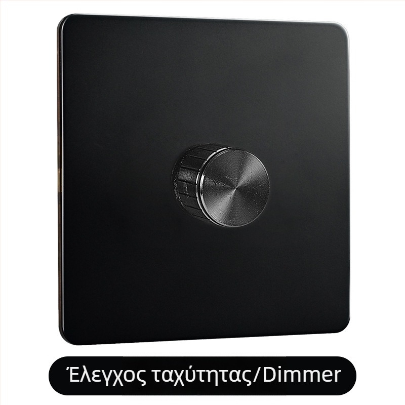 Πλάκα διακόπτη με μοχλό από ορείχαλκο, ρετρό βιομηχανικό στυλ, μαύρη μεταλλική υποδοχή, 86x86 mm