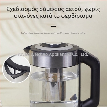 Πολύχρωμος γυάλινος ηλεκτρικός βραστήρας νερού, 1,7 L, μπόροσιλικό γυαλί, οικιακή χρήση
