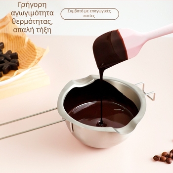 Κατσαρόλα γάλακτος από ανοξείδωτο ατσάλι 304 για το λιώσιμο βουτύρου, τυριού και σοκολάτας — κουζίνας