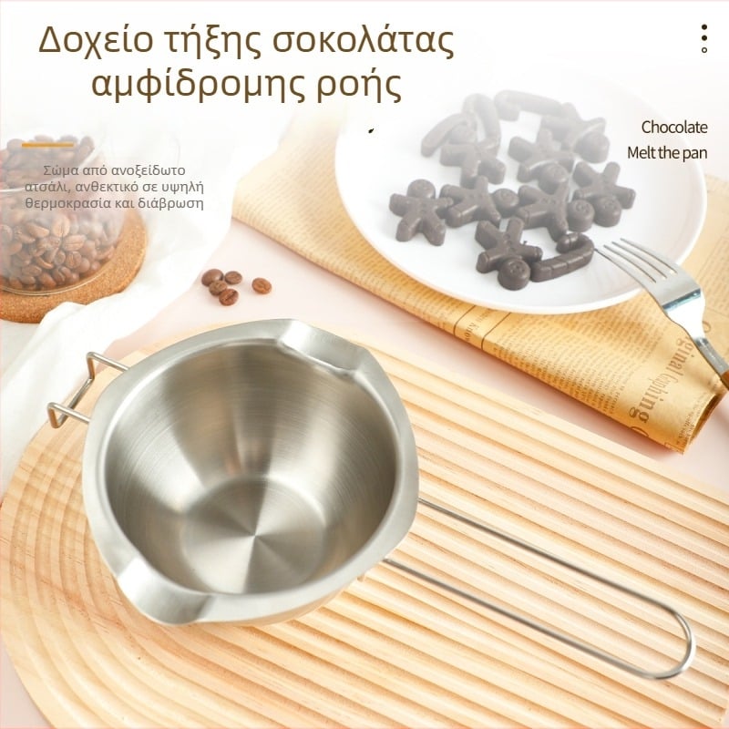 Κατσαρόλα γάλακτος από ανοξείδωτο ατσάλι 304 για το λιώσιμο βουτύρου, τυριού και σοκολάτας — κουζίνας