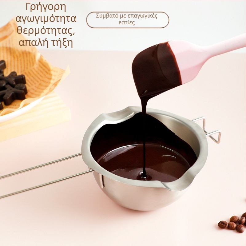 Κατσαρόλα γάλακτος από ανοξείδωτο ατσάλι 304 για το λιώσιμο βουτύρου, τυριού και σοκολάτας — κουζίνας