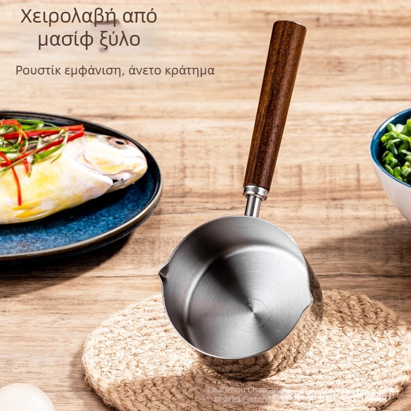 304 ανοξείδωτο ατσάλι μικρή κατσαρόλα λαδιού για χύσιμο και θέρμανση λαδιού, μίνι κατσαρόλα γάλακτος