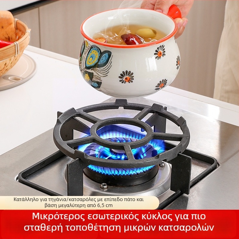 Βάση εστιών γκαζιού με αντιολισθητικό στηρίγμα για κατσαρόλες, μικρή βάση για κατσαρόλες, ράφι κουζίνας