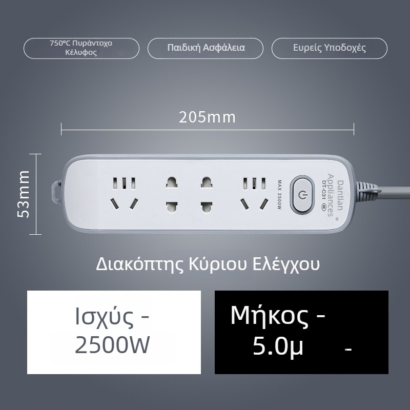 Πρίζα USB με θύρες USB, Νέο Εθνικό Πρότυπο, πολυλειτουργική επέκταση για οικία και γραφείο