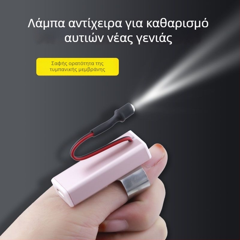 Επαναφορτιζόμενο εργαλείο οπτικής εξέτασης αυτιού με φωτιζόμενη κουτάλα για το αυτί, φορητό, USB φόρτιση