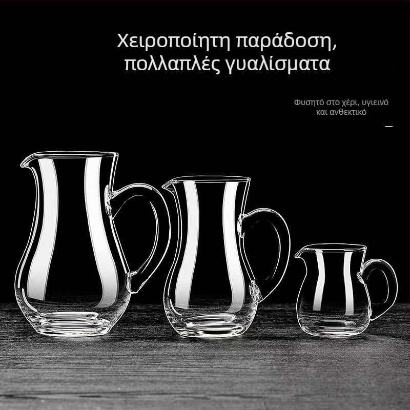 Γυάλινος ντεκαντέρ με βαθμονομημένες ενδείξεις για κόκκινο κρασί και οινοπνευματώδη, παχύτερος σχεδιασμός, οικιακή χρήση