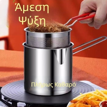 Μίνι τηγάνι από ανοξείδωτο ατσάλι 410 για σουβλάκια, συμβατό με επαγωγική εστία, χωρίς επίχρισμα, εξοικονόμηση ενέργειας