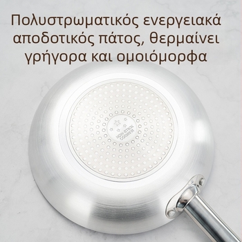 Εμπορικό αντικολλητικό τηγάνι αλουμινίου με επίπεδη βάση, wok και τηγάνι, για οικιακή χρήση, χωρίς καπνό
