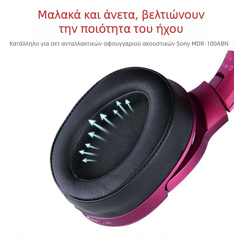 Σετ ανταλλακτικών μαξιλαριών αυτιών και επένδυση από σφουγγάρι για ακουστικά Sony MDR-100ABN WH-H900N