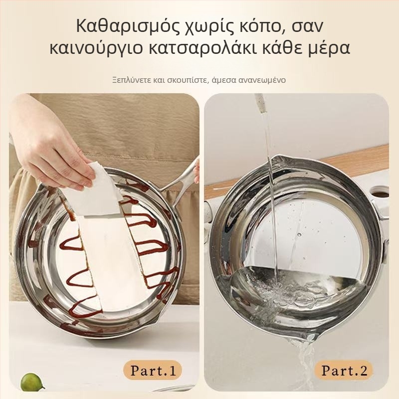304 ανοξείδωτος χάλυβας κατσαρόλα γάλακτος με μονή λαβή, Yukihira στυλ ιαπωνικό, τριπλού στρώματος πυθμένου, στόμιο, για θέρμανση γάλακτος και μαγείρεμα ζυμαρικών και σούπας (18/20/22/24 cm)