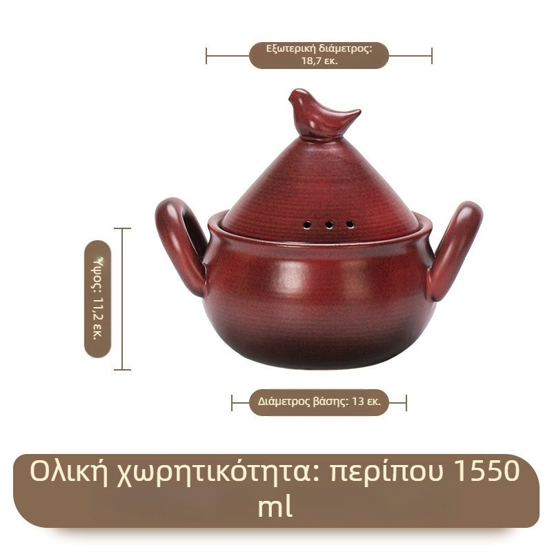 Νέα κεραμική κατσαρόλα για στιφάνια και σούπες, ανθεκτική σε υψηλές θερμοκρασίες, κατάλληλη για μαγείρεμα σε φλόγα, μεγάλη χωρητικότητα, οικιακή χρήση, δεν σπάει όταν ζεσταίνεται