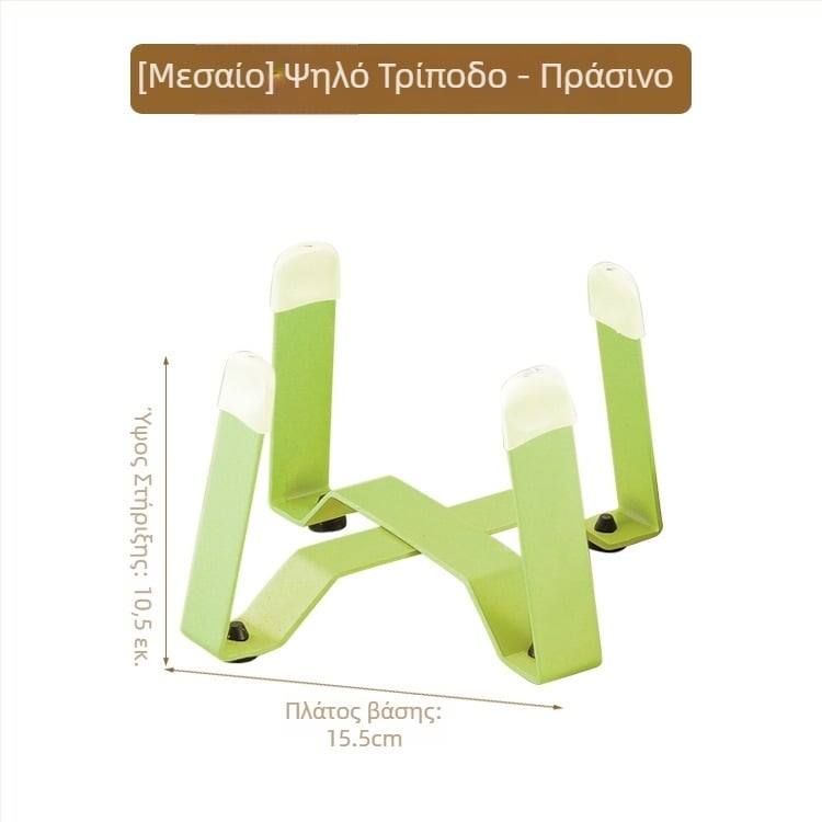 Πιάτο γάτας από ανοξείδωτο ατσάλι με τρίποδη βάση και προστασία για τον λαιμό