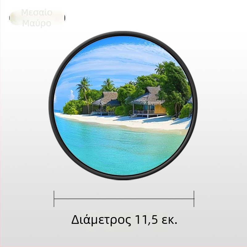 Φορητός κυρτός κυκλικός καθρέπτης για ταξίδια, χειρολαβής καθρεφτής για φωτογράφηση