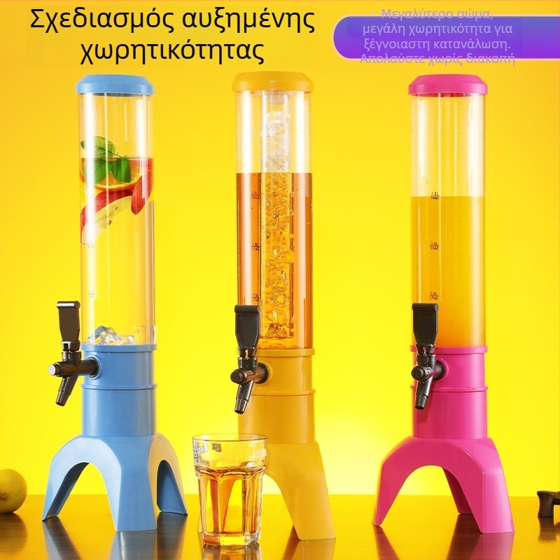 3L Πύργος μπύρας με βρύση — πλαστικό, δημιουργικός σχεδιασμός βαρελιού μπύρας, ανθεκτικός στις πτώσεις