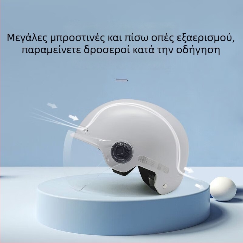 Κράνος για ηλεκτρικά οχήματα, Νέο Εθνικό Πρότυπο, κατάλληλο για άνδρες και γυναίκες, με φακούς προστασίας από τον ήλιο, για όλες τις εποχές