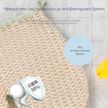 Σετ λινών γαντιών μπάνιου με μπάλα μπάνιου, απολεπιστική πετσέτα σώματος και σαπούνι με άργιλο