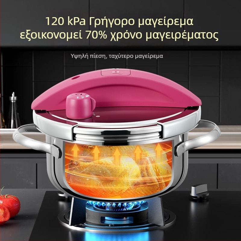 Sonorous μίνι κατσαρολάκι πίεσης για 1–2 ατόμων, 316 ανοξείδωτος χάλυβας, προστασία από έκρηξη, κατάλληλο για γκάζι κουζίνας