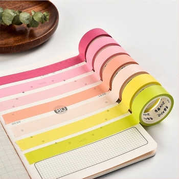 Macaron μονόχρωτη washi ταινία, για γραφή στο ημερολόγιο, μαθητικά αυτοκόλλητα