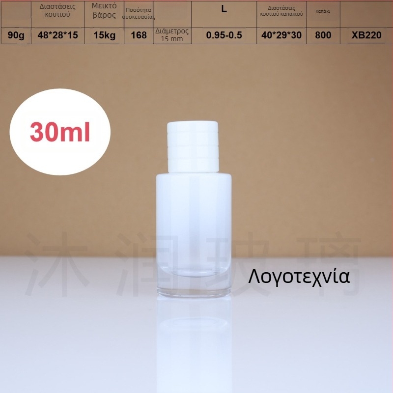 Χρωματιστό γυάλινο μπουκάλι αρώματος με βαλβίδα ψεκασμού, κάθετες ρίγες, 30 ml / 50 ml