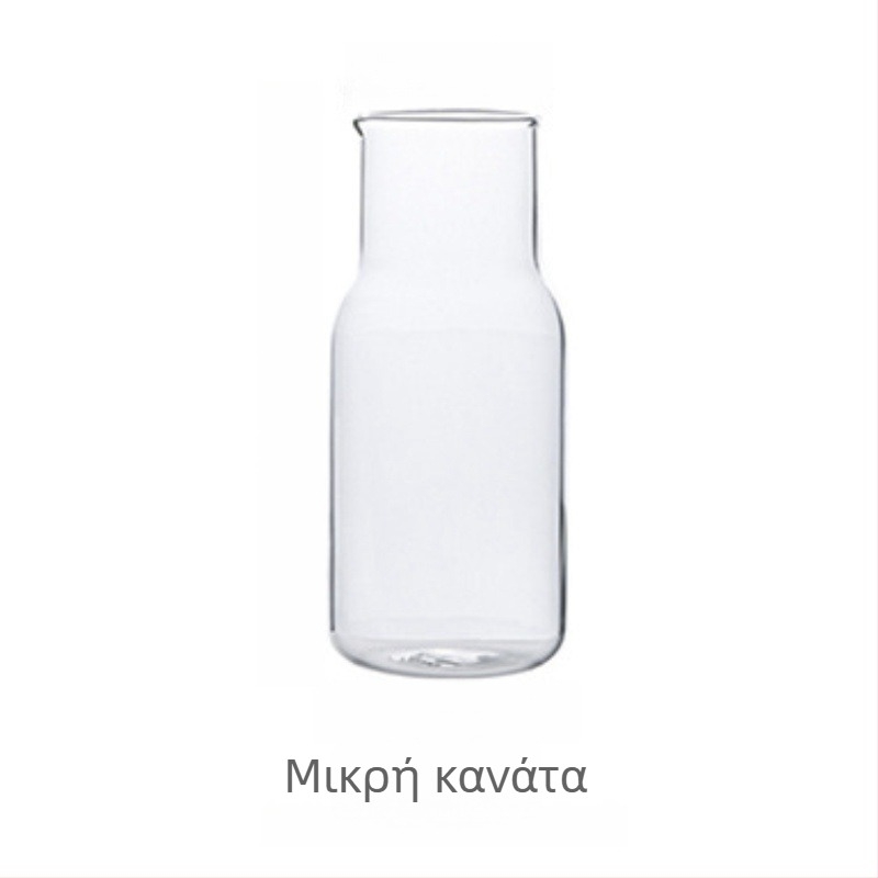 Μινιμαλιστικό σετ με κανάτα και κούπα για κρύο νερό — γυαλί μπόροσιλικό, οικιακή χρήση, για ένα άτομο, κατάλληλο για χυμούς και νερό λεμονιού